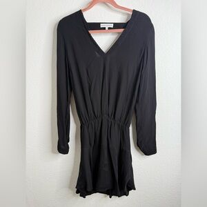 Karina Grimaldi Black Mini Dress Long Sleeve Sz Medium